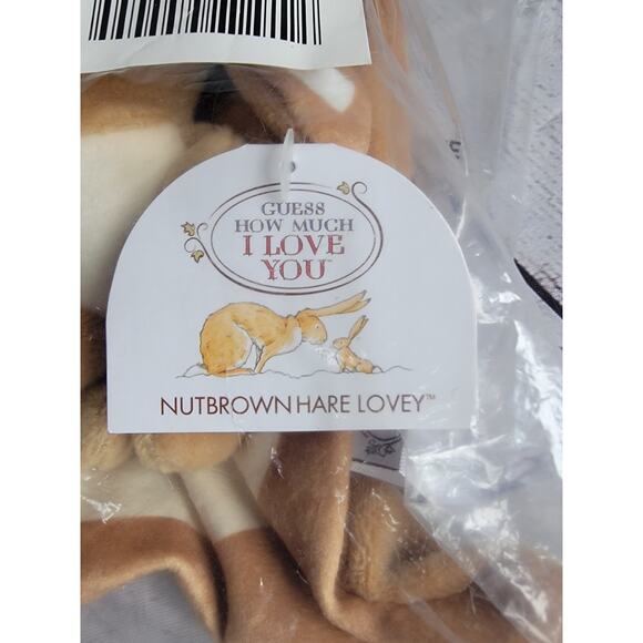 Kid Preferred Guess How Much I Love You brown Hare & Baby Security Lovey New - Picture 3 of 7
